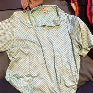 Peter Millar Light Blue Skull Patterned Men's Shirt